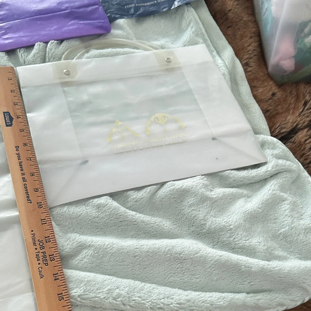 9 Assorted Empty Plastic Gift Bags